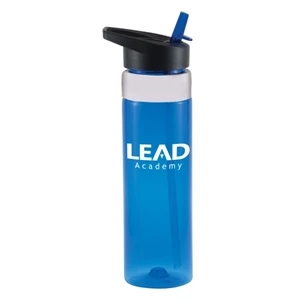 Next Tritan - Translucent Blue - 22 Oz. Tritan Sports Bottle With Screw-on Lid With Flip-up Straw