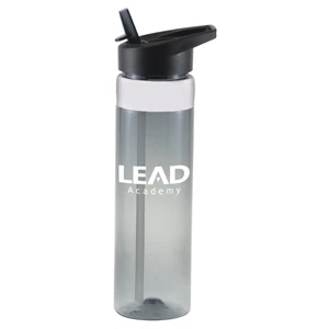 Next Tritan - Translucent Smoke - 22 Oz. Tritan Sports Bottle With Screw-on Lid With Flip-up Straw