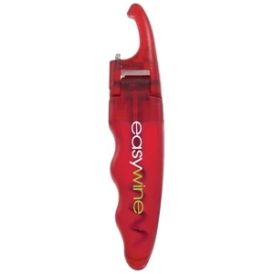 Translucent Red - Unique Hidden Corkscrew And Bottle Opener Combination