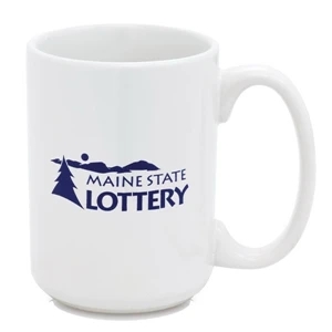 Large C - 15 Oz. Ceramic Mug With Larger, Sturdy C-handle And Elegant Rimmed Bottom