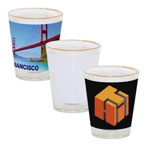 This 1.5 Oz Sublimation Shot Glass Is Great For Souvenir Shops And Promotions!
