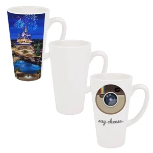 This Cone-shaped Latte Photo Mug Is Stylish And Sublimation-ready For Decoration!