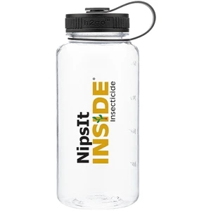H2go (r) Wide - Clear - 34 Oz Single Wall (bpa Free) Eastman Tritan Copolyester Bottle With Two-tone Lid