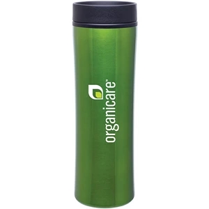 Cyrus - Apple - 16 Oz Stainless Steel Foam Insulated Tumbler With Plastic Liner, Push-on Swivel Lid