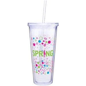 Spirit - 20 Oz Double Wall Acrylic Tumbler With Straw For Printing Inside And Out