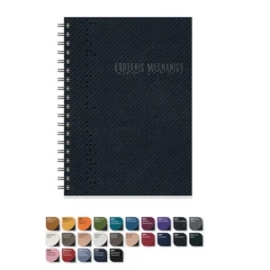 Deluxe Cover Medium Notebook, 7" X 10" With 100 Sheets Ruled Recycled Writing Paper