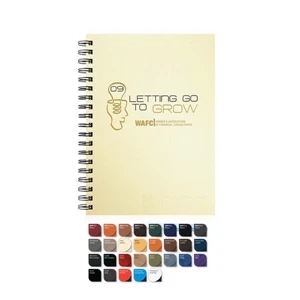 Luxury Cover Medium Notebook, 7" X 10" With 100 Sheets Ruled Recycled Writing Paper