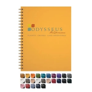 Deluxe Cover Large Notebook, 8.5" X 11" With 100 Sheets Ruled Recycled Paper