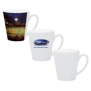 This Conical Latte Photo Mug Is Stylish And Sublimation-ready For Decoration!