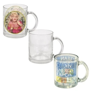 This Full-color Process 10oz Glass Mug Is Ideal For Restaurant & Office Settings!