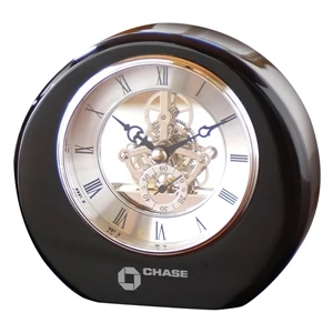 Desoto - Clock. Round Desk Timepiece With Phenomenal Skeleton Movement