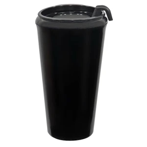 Infinity - Black - 16 Oz Tumbler With Thumb Slide, Snap On Lid. Made In The U.s.a