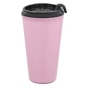 Infinity - Pink - 16 Oz Tumbler With Thumb Slide, Snap On Lid. Made In The U.s.a
