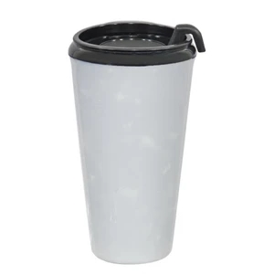 Infinity - Marble White - 16 Oz Marbled Tumbler With Thumb Slide, Snap On Lid. - 7 Patterns Available