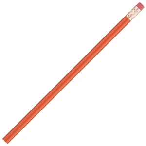 International (tm) - Orange - Bonded Core Pencil In A Wood-cased Barrel With Brass-colored Ferrule And Red Eraser