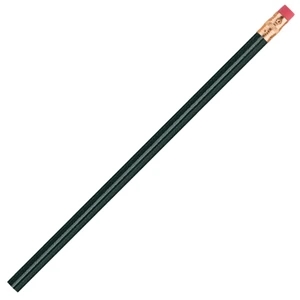 International (tm) - Dark Green - Bonded Core Pencil In A Wood-cased Barrel With Brass-colored Ferrule And Red Eraser