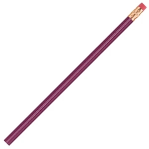 International (tm) - Plum - Bonded Core Pencil In A Wood-cased Barrel With Brass-colored Ferrule And Red Eraser