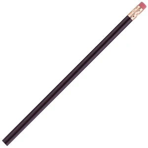 International (tm) - Black - Bonded Core Pencil In A Wood-cased Barrel With Brass-colored Ferrule And Red Eraser