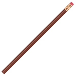 International (tm) - Burgundy - Bonded Core Pencil In A Wood-cased Barrel With Brass-colored Ferrule And Red Eraser