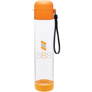 H2go (r) Hybrid - Tangerine - 25 Oz Single Wall (bpa Free) Eastman Tritan (tm) Copolyester Bottle With Strap