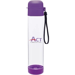H2go (r) Hybrid - Purple - 25 Oz Single Wall (bpa Free) Eastman Tritan (tm) Copolyester Bottle With Strap