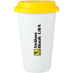 Terra - Pineapple - 11 Oz Double Wall Porcelain Tumbler With Silicone Lid