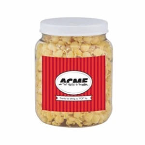 Butter Popcorn In A Small Round Container. Item Size: 5.125" Dia. X 6.75" H