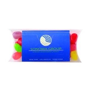 Assorted Jelly Beans In A 4.5" X .75" X 2" Container With Business Card Slot