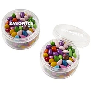 Gemmies (r) - Chocolate Covered Sunflower Seeds In A Stackable Round Container