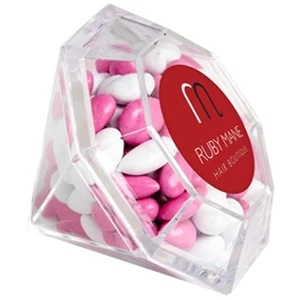 Gemmies (r) - Chocolate Covered Sunflower Seeds In A Diamond Gem Shaped Container