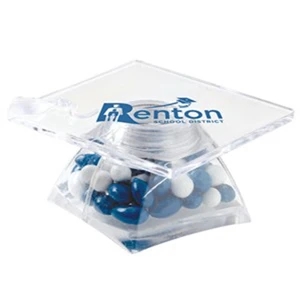 Gemmies (r) - Chocolate Covered Sunflower Seeds In A Graduation Cap Shaped Container