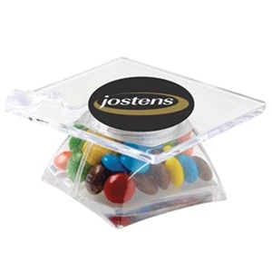 Mini Candy Coated Chocolate Pieces In A Graduation Cap Shaped Container