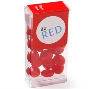 Cinnamon Flavored Hard Candies In A Flip Top Candy Dispenser. 1" X .5" X 2"
