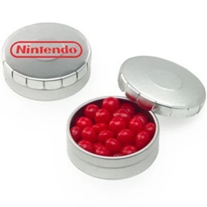 Red Hots (r) - 1.75" X .5" - Cinnamon Flavored Hard Candies In Push Top Tin