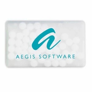 Mints In A Credit Card Shaped Container. Filled With Sugar Free Peppermints