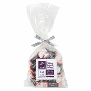 Mug Stuffer Tootsie Rolls (r) - 4 Oz Chewy Chocolate Roll Shaped Candy In A Bag With Choice Of Bow