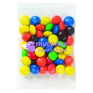 Promo Snax (r) M&m's (r) - 1 1/2 Oz - Candy Coated Plain Chocolate Candies In Cello Bag