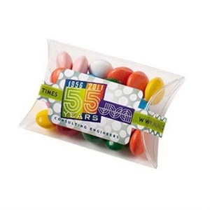 Chocolate Buttons In A 2.875" X .827" X 2" Pillow Case Shaped Container