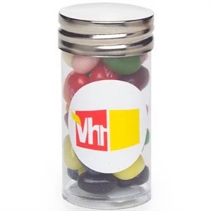 Jelly Belly (r) - Jelly Beans In 2 3/4" X 1 1/4" Clear Tube With Silver Top