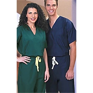 Fashion Seal 100% Cotton Unisex Drawcord Scrub Pants - 6 Colors Available