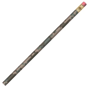 Digital Camouflage(tm) Transfer Wraps (tm) - Digital Acu - Round Barrel #2 Core Pencil With Black Ferrule And Eraser