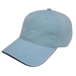 Golf And Resort Collection - Low Profile Six Panel Unstructured Two-tone Washed Chino Twill Cap. Closeout