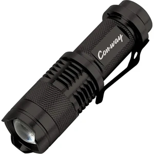 Tool Zone (tm) Minitac - Flashlight With Deep Machined Grooves On The Anodized Aluminum Tactical Body