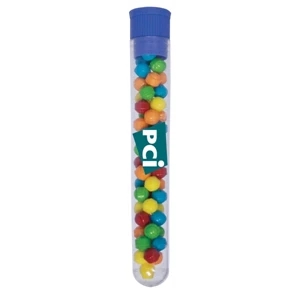 Mint Tin Maniacs - Test Tube With Mini Tarts With Blue Cap. Tart Candy In Mint Tube