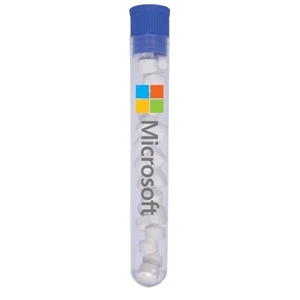 Mint Tin Maniacs - Test Tube With Sugar Free Mints With Blue Cap. Sugar Free Breath Mints In Tube