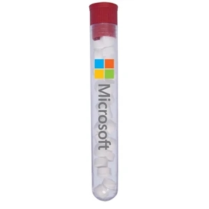 Mint Tin Maniacs - Test Tube With Sugar Free Mints With Red Cap. Sugar Free Breath Mints In Candy Tube