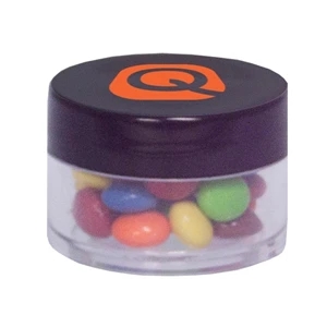 Mint Tin Maniacs - Twist Top Container With Black Cap Filled With Cinnamon Red Hots. Cinnamon Candy