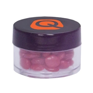Mint Tin Maniacs - Twist Top Container With Black Cap Filled With Cinnamon Red Hots. Cinnamon Candy