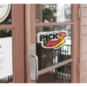 18" - 28" - Full Color Static Cling Decals For Windows And Mirrors - Choice Of Shape And Size