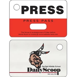 Laminated Identification Card With Punches & Imprint On One Or Both Sides